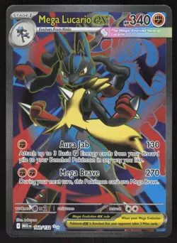 Mega Lucario ex 160/132 Ultra Rare Mega Evolution Pokemon Near Mint - Image 1
