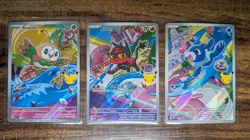 Pokemon First Partner Illustration Collection Series 1 Alolan Starters Promo Set - Image 1