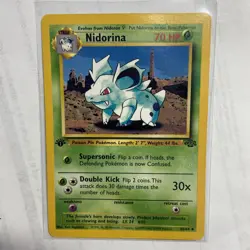 Pokemon TCG Nidorina Jungle 40/64 Regular 1st Edition Uncommon - Image 1