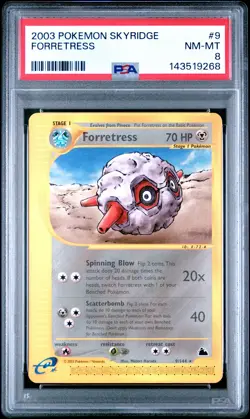 2003 POKEMON SKYRIDGE #9 FORRETRESS PSA 8 - Image 1