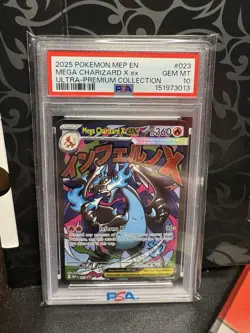 2025 Pokemon MEP Blackstar Promo Mega Charizard X EX Ultra Premium PSA 10 - Image 1