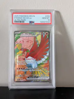 PSA 10 - Ethan's Ho-Oh ex 209/182 Pokemon TCG Sv10: Destined Rivals - Image 3