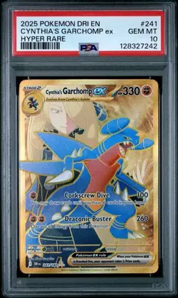 PSA 10 - Cynthia's Garchomp ex 241/182 Hyper Rare Pokemon Sv10:Destined Rivals - Image 1