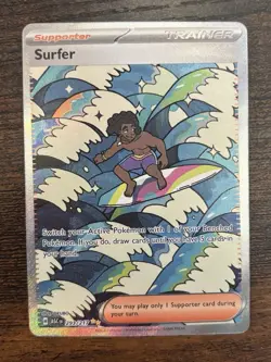 Surfer Trainer Supporter Full Art Holo Rare ASC 293/217 Pokemon TCG NM - Image 1