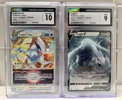 Pokemon Lugia VSTAR & Lugia V Silver Tempest 139/195 138/195 Holo CGC Graded Lot - Image 1