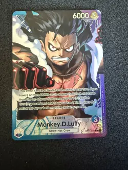 One Piece Monkey D Luffy OP11-040 A Fist of Divine Speed Alt Art Leader English - Image 1