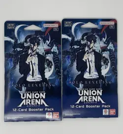 Union Arena Solo Leveling Sleeved Booster Blister Pack x 2 English Bandai Sealed - Image 1