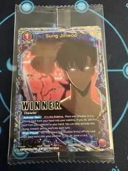 Union Arena Solo Leveling Sung Jinwoo Winner UEPR/SLG-1-019 Sealed - Image 1