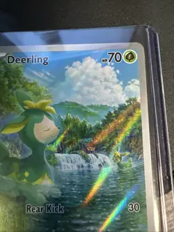 Pokemon TCG Deerling Illustration Rare Card White Flare NM 091/086 - Image 5