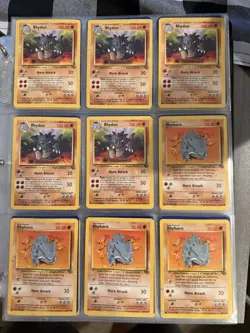 Vintage Pokemon Jungle Wizards Lot — Rhydon, Rhyhorn, Marowak, Cubone — 107Cards - Image 1