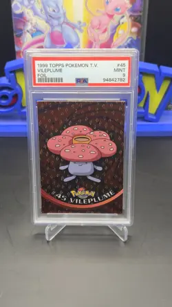 PSA 9 Vileplume #45 Topps Chrome Holo Pokemon T.V. Card 2000 - Near Mint - Image 1