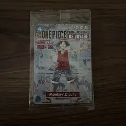 One Piece Monkey.D.Luffy US College Basketball Promo Card *SEALED* - Image 1