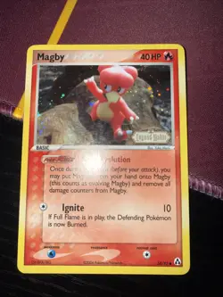 Pokemon Card - Magby Legend Maker 58/92 Reverse Holo Stamped - Image 1