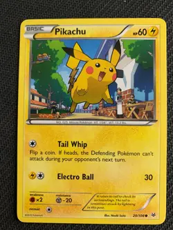 Pikachu 20/108 Roaring Skies XY 2015 Pokemon TCG Card LP - Image 1