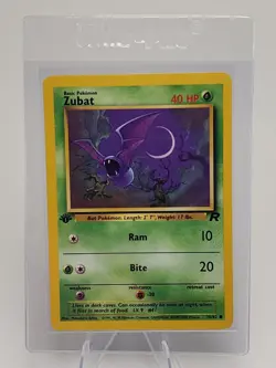 1st Edition Zubat Pokemon Card 70/82 Team Rocket Set Near Mint Condition - Image 2
