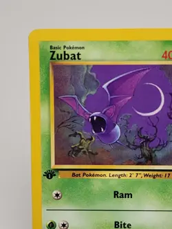 1st Edition Zubat Pokemon Card 70/82 Team Rocket Set Near Mint Condition - Image 3