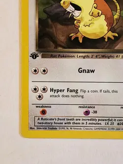 Pokemon Card Dark Raticate 1st Edition 51/82 Team Rocket 2000 TCG WOTC Vintage - Image 4