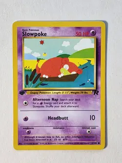 Slowpoke 67/82 1st Edition Team Rocket Rare WOTC Vintage TCG Pokemon Card - Image 1