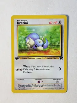 Pokemon TCG Dratini Team Rocket 53/82 Regular 1st Edition Common Card LP Vintage - Image 1