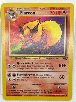 Pokemon Card Lot Flareon 19/64 Nidoking Japanese Vintage + 2 AR Cards Mixed Lot - Image 5