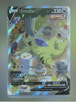 Pokemon Tyranitar V Single Strike Full Art Ultra Rare Holo 155/163 Battle Styles - Image 1
