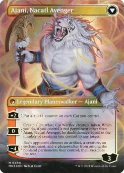 Ajani, Nacatl Pariah (Borderless) (Textured Foil) [MH3 - 468] - NM TCG MTG - Image 2