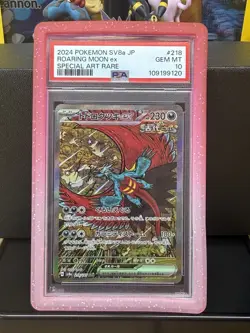 Pokemon Roaring Moon Japanese Sv8a #218 SAR PSA 10 - Image 1
