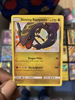 Pokemon TCG Shining Rayquaza Shining Legends 56/73 Holo Shiny Holo Rare 9/10 NM - Image 1