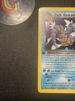 [NM]Pokemon TCG Team Rocket - Dark Gyarados 1st Ed. Rare Holo - Near Mint - Image 3