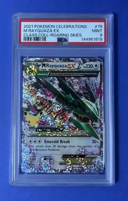 2021 Pokemon Celebrations M Rayquaza ex Class Coll-Roaring Skies #76 PSA 9 - Image 1