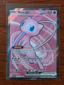 Pokemon TCG Mew EX 193/165 Ultra Rare Holo Basic 180 HP Scarlet & Violet 151 - Image 1