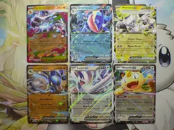 Ultra Rare Pokemon ex Bundle Mega Charizard X ex 013/094 Mewtwo ex Meowth ex - Image 1