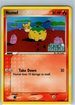 Pokemon TCG - Numel 59/100 - EX Crystal Guardians Reverse Holo Stamped MP - Image 1