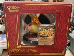 UNOPENED NEW Pokemon TCG Charizard EX Super Premium Collection Damaged Box 10 Pk - Image 1