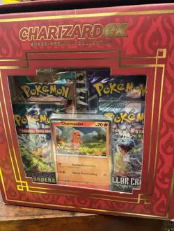 UNOPENED NEW Pokemon TCG Charizard EX Super Premium Collection Damaged Box 10 Pk - Image 4