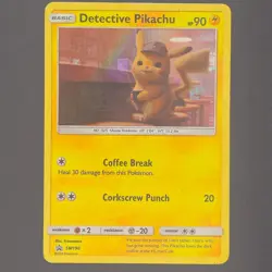 Pokemon TCG Detective Pikachu Movie Promo Holo Foil Card SM190 MP - Image 1