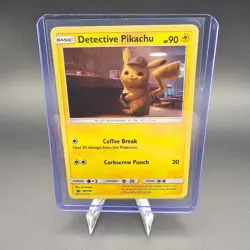 Pokemon TCG Detective Pikachu Movie Promo Holo Foil Card SM190 MP - Image 3