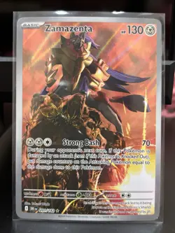 Pokemon Zamazenta 201/182 Sv10: Destined Rivals Illustration Rare Holo 130HP - Image 1