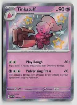 Tinkatuff 166/091 Pokemon SV: Paldean Fates Shiny Rare NM - Image 1