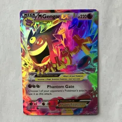 Pokemon TCG M Gengar EX Ultra Rare Mega Full Art Holo XY Phantom Forces 35/119 - Image 1