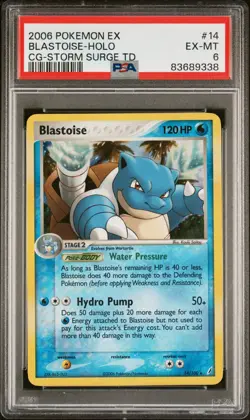 Pokemon Blastoise Holo - Storm Surge Theme Deck - 14/100 - PSA 6 - Image 1