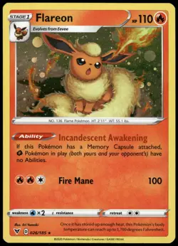 Pokemon Flareon - (Cosmos Holo) Promo 026/185 NM Holo - Image 1
