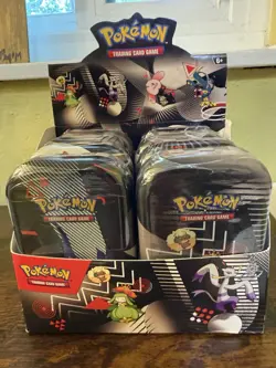 Pokemon Unova SV10.5 Mini Tin Display - 8 Sealed Tins - Black Bolt White Flare - Image 1