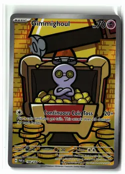 Gimmighoul ⭐ 198/182 Holo Illustration Rare Paradox Rift 2023 Pokemon NM - Image 1