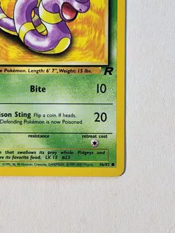 Ekans 56/82 Team Rocket 1st Edition Pokemon - Image 4