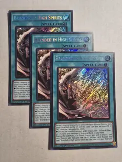 YUGIOH x3 RA05-EN067 BRANDED IN HIGH SPIRITS - SECRET RARE 1st EDITION - Image 1