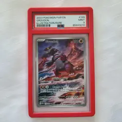 🔥 Pokemon TCG 🔥 Groudon #199 🔥 Paradox Rift Illustration Rare - PSA 9 MINT 🔥 - Image 1