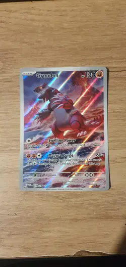Pokemon TCG Groudon Paradox Rift Holo Card 199/182 Illustration Rare - Image 3