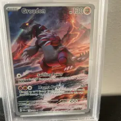 Pokemon TCG Groudon Illustration Rare Paradox Rift 199/182 PSA 9 Mint - Image 2