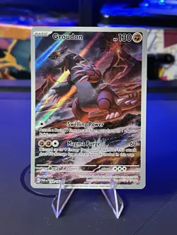 Pokemon TCG Groudon Illustration Rare Paradox Rift 199/182 - Image 1